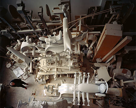 Margherita Spiluttini. Atelier Bruno Gironcoli. © Architekturzentrum Wien, Sammlung, Foto: Margherita Spiluttini, Courtesy Christine König Galerie, Wien