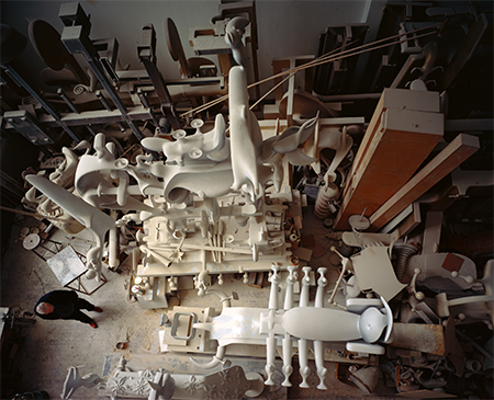 Margherita Spiluttini. Atelier Bruno Gironcoli. &copy; Architekturzentrum Wien, Sammlung, Foto: Margherita Spiluttini, Courtesy Christine K&ouml;nig Galerie, Wien